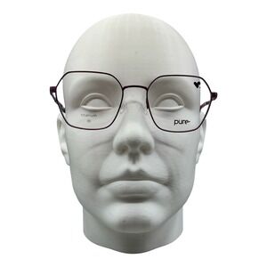 Pure P-5028 651 Berry Titanium Eyeglasses Frames‎ 52-19-140 Hexagon Purple
